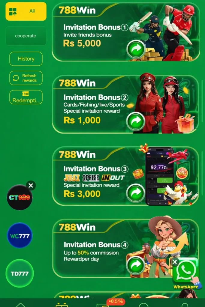788Win game bonuses